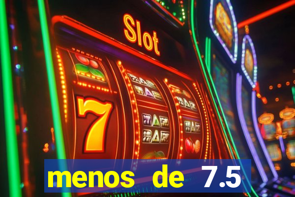 menos de 7.5 escanteios o que significa